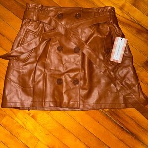 NWT womens forever 21+ leather skirt